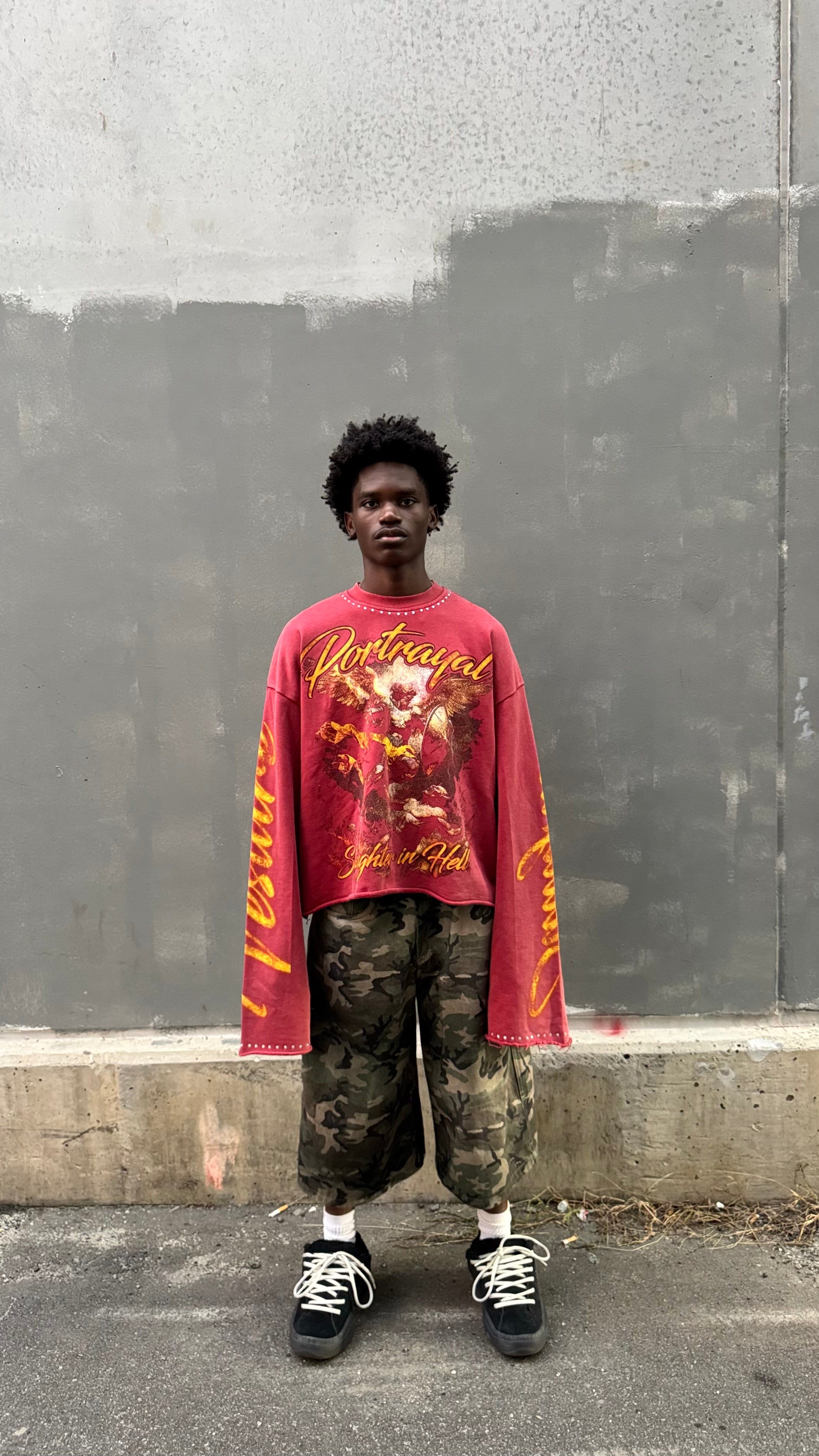 SLAUGHTER FLARED LONG SLEEVE (RED)